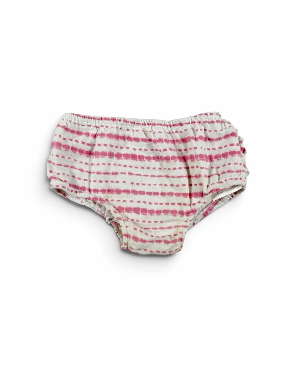 Aden + Anais Ruffle Bloomer Diaper Cover Pink White 9-12 Months
